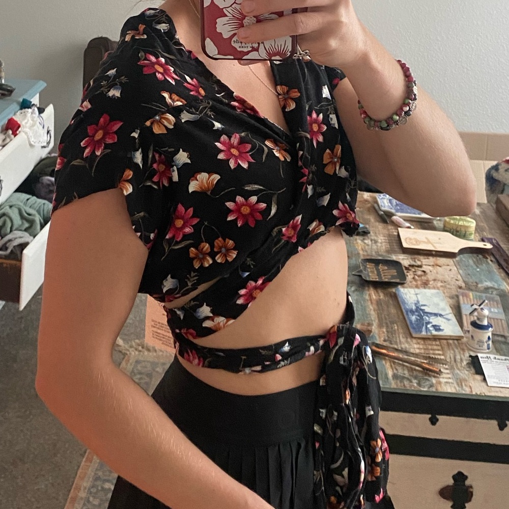 Urban Outfitters Crop Wrap Top